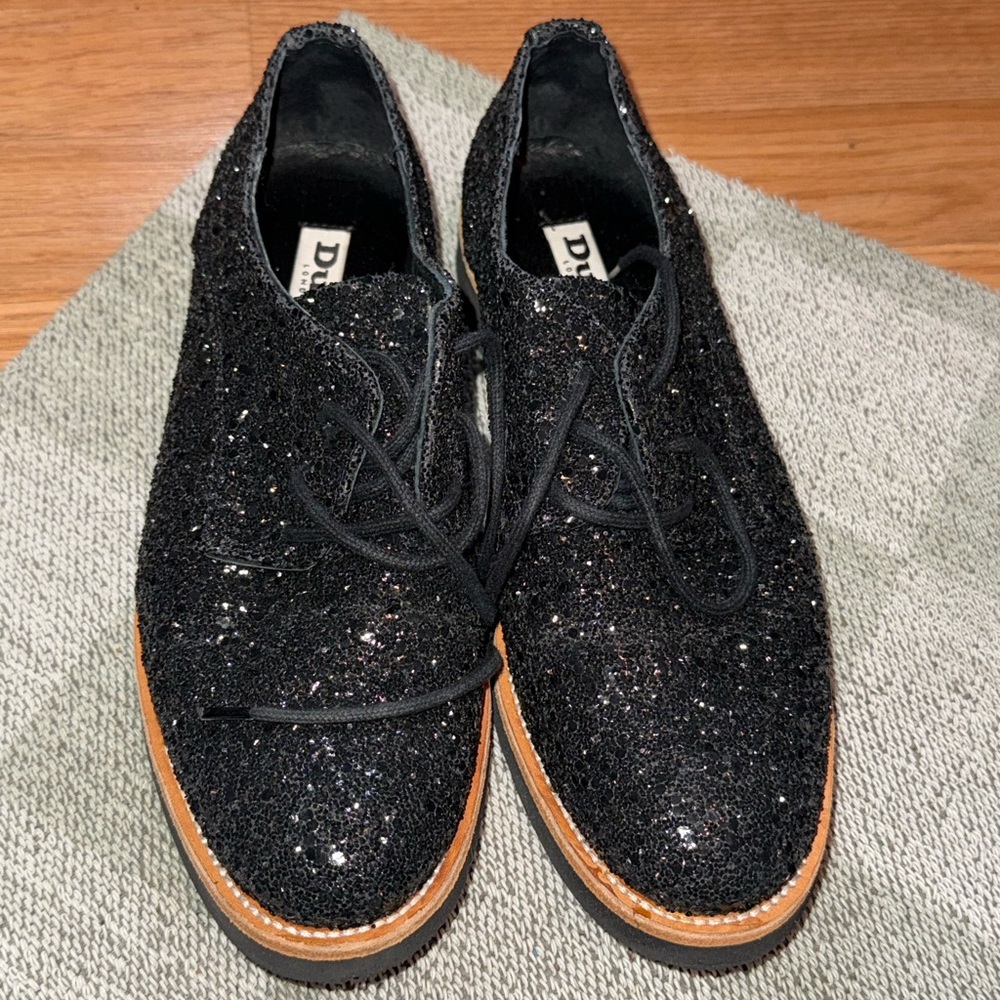 Dune London Sparkles Black Shoes